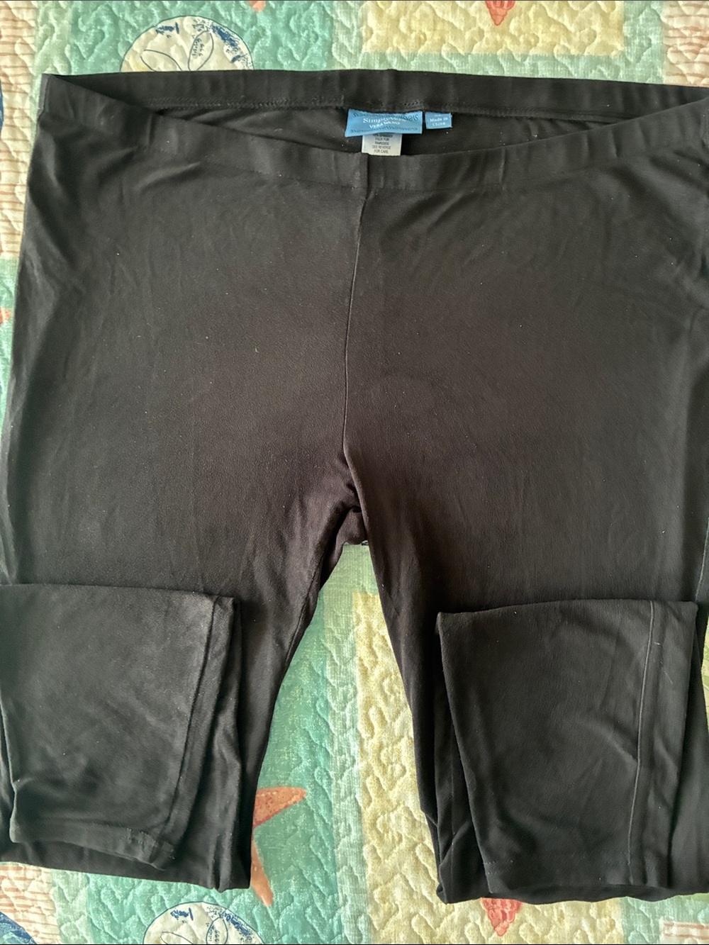 Simply Vera Vera Wang Black Plus Size Leggings XL